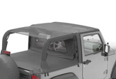 Bestop 52593-35 Header Extended Safari Cable Style Bikini Top for Jeep Wrangler JK 2 Door 2010-2018