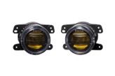 Diode Dynamics DD5131P Elite Series Type M Fog Lights in White for Jeep Wrangler JK, JL & Gladiator JT with Factory Plastic Bumper 2007+ in Amber