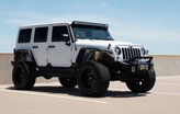 Road Armor 507AFR0B Stealth Rear Fender Flares for Jeep Wrangler JK 4 Door 2007-2018