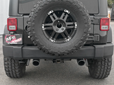 aFe Power 49-48061-B Rebel Series 2.5" 409 Stainless Steel Axle Back Exhaust System for Jeep Wrangler JK 2007-2018