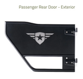 Combat Off Road 15-1049 Mission Rear Tube Doors for Jeep Wrangler JK 4 Door 2007-2018