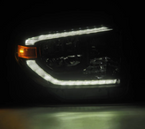 AlphaRex 880830 MK II LUXX-Series LED Crystal Headlights in Alpha Black for Toyota Tundra 2014-2021
