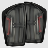 AlphaRex 680082 NOVA-Series Prismatic LED Tail Lights in Black for Toyota Tacoma 2016-2023