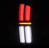 AlphaRex 680082 NOVA-Series Prismatic LED Tail Lights in Black for Toyota Tacoma 2016-2023