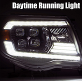 AlphaRex 880744 NOVA-Series LED Projector Headlights in Alpha Black for Toyota Tacoma 2005-2011