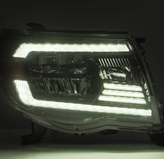 AlphaRex 880735 LUXX-Series LED Crystal Headlights in Black for Toyota Tacoma 2005-2011