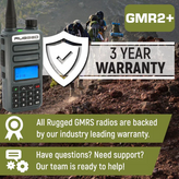 Rugged Radios GMR2-G Rugged GMR2 PLUS Two-Way Handheld Radio with Hand Mic