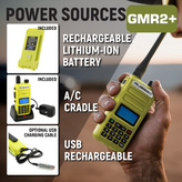 Rugged Radios RUGGED-GOBAG GO BAG High Vis GMR2 PLUS Emergency Radio Bundle