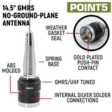 Rugged Radios RK-G4 Rambler G4 GMRS Mobile Radio with Antenna