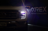 AlphaRex 880137 NOVA-Series LED Projector Headlights in Black for Ford F150/Raptor 2021-2023