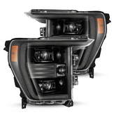 AlphaRex 880294 PRO-Series Halogen Projector Headlights in Alpha Black for Ford F150 2021-2023