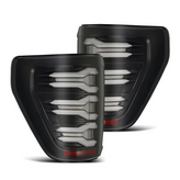 AlphaRex 653020 LUXX-Series LED Tail Lights in Black for Ford F150 2021-2023