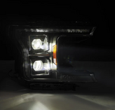 AlphaRex 880250 MKII 14th Gen Style LUXX-Series LED Projector Headlights in Black for Ford F150 2018-2020