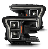 AlphaRex 880250 MKII 14th Gen Style LUXX-Series LED Projector Headlights in Black for Ford F150 2018-2020