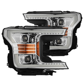 AlphaRex 880175 LUXX-Series LED Projector Headlights in Chrome for Ford F150 2018-2020