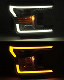 AlphaRex 880188 PRO-Series Halogen Projector Headlights in Jet Black for Ford F150 2018-20020