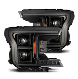 AlphaRex 880253 MKII Style PRO-Series Halogen Projector Headlights in Alpha Black for Ford F150 2018-2020