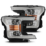 AlphaRex 880187 PRO-Series Halogen Projector Headlights in Chrome for Ford F150 2018-20020