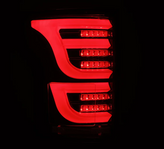 AlphaRex 652040 LUXX-Series LED Tail Lights in Black for Ford F150 2015-2020