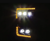 AlphaRex 880163 NOVA-Series LED Projector Headlights in Alpha Black for Ford F150 2015-2020