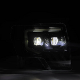 AlphaRex 880090 MK II LUXX-Series LED Projector Headlights in Alpha Black for Ford F150 2009-2014
