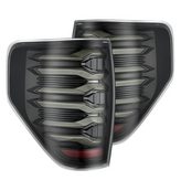 AlphaRex 653080 LUXX-Series LED Tail Lights in Alpha Black for Ford F150 2009-2014