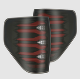 AlphaRex 653090 LUXX-Series LED Tail Lights in Black/Red for Ford F150 2009-2014