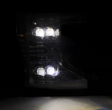 AlphaRex 880340 NOVA-Series LED Projector Headlights in Alpha Black for Ford Super Duty 2020-2022