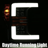 AlphaRex 880100 NOVA-Series LED Projector Headlights in Jet Black for Super Duty 2017-2019