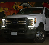 AlphaRex 880107 PRO-Series Halogen Projector Headlights in Chrome for Super Duty 2017-2019