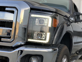 AlphaRex 880145 LUXX-Series LED Projector Headlights in Chrome for Super Duty 2011-2016