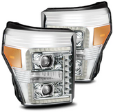 AlphaRex 880145 LUXX-Series LED Projector Headlights in Chrome for Super Duty 2011-2016