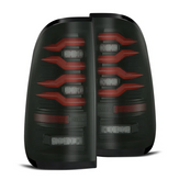 AlphaRex 658003 LUXX-Series LED Tail Lights in Black/Red for Ford F150 & Super Duty 1999-2016