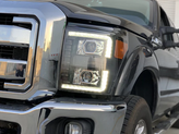 AlphaRex 880142 PRO-Series Halogen Projector Headlights in Black for Super Duty 2011-2016