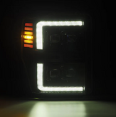 AlphaRex 880311 NOVA-Series LED Projector Headlights in Alpha Black for Ford Super Duty 2008-2010