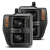 AlphaRex 880313 LUXX-Series LED Projector Headlights in Alpha Black for Ford Super Duty 2008-2010