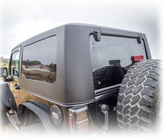 Turn Offroad HTJKSQ2-M2 Squareback 2-Piece Hard Top for Jeep Wrangler JK 2 Door 2007-2018