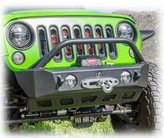 Turn Offroad JPFB-03 Front Bumper with Skid Plate & Recessed Winch Mount for Jeep Wrangler JK, JL & Gladiator JT 2007+