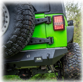 Turn Offroad JKRB-03 Rear Bumper with LED Light Pods & Hitch Receiver for Jeep Wrangler JK 2007-2018