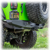 Turn Offroad JKRB-01 Rear Bumper with Hitch Receiver for Jeep Wrangler JK 2007-2018