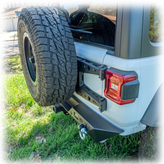 Turn Offroad JLRB-02 Rear Bumper with LED Lights & Hitch Receiver for Jeep Wrangler JL 2018+