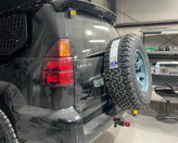 JW Offroad Tire Carrier 3.5" Bundle 1 Center License Plate Mount for Lexus GX470 2003-2009