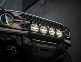 DV8 Offroad BE7RW108W-H-QTY4 7" Halo Elite Round Light with Accent Halo 4 Pack