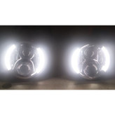 Quake LED QTE822 Half Halo 7" Headlights for Jeep Wrangler JK 2007-2018