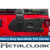 MetalCloak 6951 Heavy Duty SportGate Tire Carrier for Jeep Wrangler JL 2018+