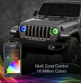 XK Glow XK-7IN-JP-KIT-JL-DM 7" RGB XKChrome LED Headlights for Jeep Wrangler JL & Gladiator JT 2018+