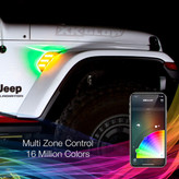 XK Glow XK-VENT-RGB-JK RGB & Amber Fender Light Kit for Jeep Wrangler JK 2007-2018
