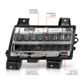 Anzo USA 511086 JEEP WRANGLER 18+ FULL LED FENDER LIGHTS CHROME W/ SEQUENTIAL SIGNAL (FOR SPORT, SPORT S MODEL HALOGEN FENDER LIGHTS)
