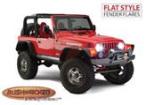 Bushwacker 10920-07 Flat Style Fender Flares for Jeep Wrangler TJ & LJ 1997-2006