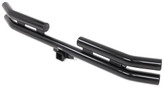 Rampage Products 7648 Real Dual Tube Bumper with Receiver Hitch in Black for Jeep Wrangler YJ, TJ/LJ 1987-2006